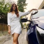 Onima Kashyap Instagram – Even a journey of a thousand miles begins with one step 💙💙💙💙 
DOP  @akash_offical001
@hyundaiindia 
#instagood #instalove #newcar #bluecar #sportscar