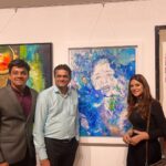 Onima Kashyap Instagram - Title - glimmer of hope @onima_creations Size- 30” x 40” Medium- acrylic on canvas After the big success of our past exhibitions, with immense pride and honour, I personally invite you to our *2022 Art Exhibition - Tarang*, the art _wave_. it will be a pleasure for *Painted Rhythm Art Gallery* to host you, your family and friends at *Jehangir Art Gallery, 04th - 10th October, 11 am to 7 pm.* Description: Partially submerged in a dreamlike stupor of water depicted by the blue orbs and dabs of different colors, she is staggered by the immensity, of an inexhaustible sea of emotions, and is foundering on the surface. Despite these feelings of being overwhelmed, she is still floating at the surface trying to see the world with a glimmer of hope.