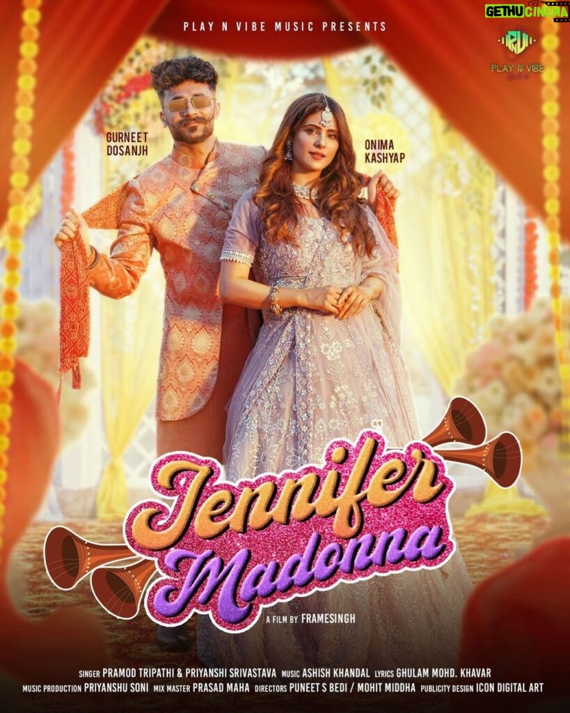 Onima Kashyap Instagram - Get Ready To Vibe This Wedding Season With Play N Vibe Music Coming Super Soon ~ ‘Jennifer Madonna’ ❤ Cast : @onimakashyap @gurneet_dosanjh Singer : @pramodtripathi13 @priyanshi_srivastava27 Music : @musicalaashish Lyrics : @ghulam.mohd.khavar Music Production: @priyanshu_music Mix Master : Prasad Maha Directed By : @puneetsbedi @iammiddha Digitally Empowered By : @exsha._ (Atalchatra) Distribution: @keshavagrawal__ @atalchatra Publicity Design: @icondigitalart #playnvibemusic #jennifermadonna #weddingvibes #onimakashyap #gurneetdosanjh #pramodtripathi #priyanshisrivastava #ashishkhandal