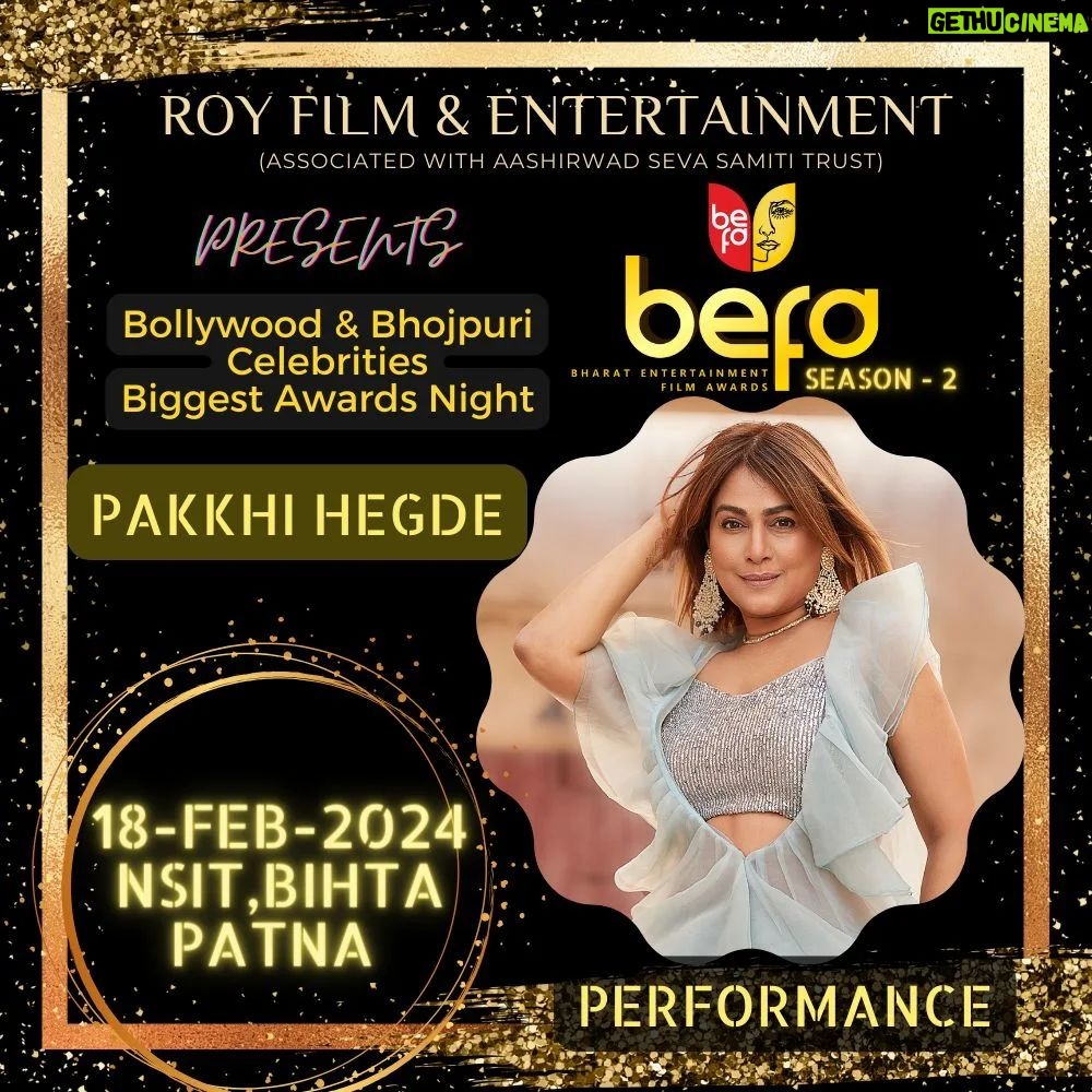 Pakhi Hegde Instagram - Once again present among you all with a new season Of "BEFA". We are thrilled to inform you that, our most popular and highly energetic female actress @pakkhihegde who's our wonderful guest.. #befa #awardshow #comingsoon