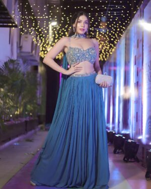 Palak Purswani Instagram - A night of glamour & glitz ✨

📸 @lsd.photography.official 
Outfit @maisolos.world
Styled by @aarshiirani
Makeup @nancypamnanimua 
Hair @makeupandhairbydisha 
•
•
•
•
#palakpurswani #diwalioutfit #ethnicwear #diwalivibes #lehenga