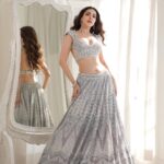 Palak Purswani Instagram - Nimboo mirchi thu thu 🤭🧿 Shot by @karanhenry Styled by @cosmo_bydivya Outfit @bindaniofficial Jewellery @jam__collections Makeup @makeupbydeepti Hair @aartijethava_hairstylish Location @setsinthecity.in • • • • • #festiveoutfit #bridaloutfit #ethnicwear #lehenga #palakpurswani #ethnicshoot
