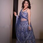 Paridhi Sharma Instagram - Life begins where fear ends.. #lahenga #style #indianoutfit #blue #festive Styledby - @stylebyriyajn Outfit - @chaashni.couture