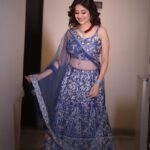 Paridhi Sharma Instagram - Life begins where fear ends.. #lahenga #style #indianoutfit #blue #festive Styledby - @stylebyriyajn Outfit - @chaashni.couture