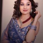 Paridhi Sharma Instagram - Life begins where fear ends.. #lahenga #style #indianoutfit #blue #festive Styledby - @stylebyriyajn Outfit - @chaashni.couture
