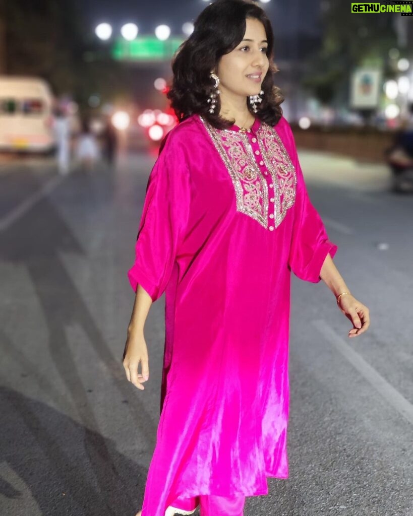 Paridhi Sharma Instagram - Festive mode on 🌸 #festivaldress #pink #Indian #dress #vibrant #spunky #feminine Styledby - @stylebyriyajn Outfit - @pairaahanofficial