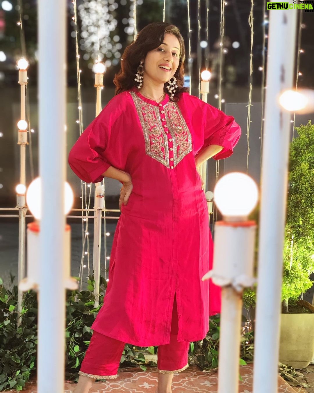 Paridhi Sharma Instagram - Festive mode on 🌸 #festivaldress #pink #Indian #dress #vibrant #spunky #feminine Styledby - @stylebyriyajn Outfit - @pairaahanofficial