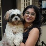 Parvathy Saran Instagram - Cute, Happy & Furry my Boy @trippy_thatshihtzu 🧿❤️🐶 Chennai, India