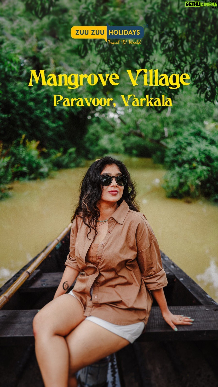 Parvathy Saran Instagram - Tag your travel gang. Let’s explore the unexplored Mangrove Village in Paravur 🌴 Nedungolam, Kollam District near Varkala, Kerala 📍 . Varkala is not only about Beaches, Resorts and Cafe.. if you could travel to nearby towns of Varkala you can find this beautiful Mangrove Forest in Nedungolam in the district of Kollam. You can also enjoy Kayaking, but we liked the vintage boat ride.. it just sets the Kerala Vibe ✨ Next time don’t forget to visit this beautiful Mangrove Forest !!! Thank You @zuuzuuholidays for taking my family to unexplored places. Cheers to many more trips ❤️ Trip Organiser : @zuuzuuholidays Video : @vimal_rebel Edit : @thephotomanphotography Mangrove Village Adventures