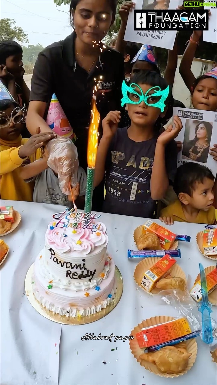 Pavani Reddy Instagram - Happiest blessed birthday Pavs 🥺💕 Sorry I had to be away for work but i Got some kutty friends to celebrate your birthday on my behalf🤍✨ Thank you for being you! You deserve all the love coming your way 😘 always be happy & keep smiling. Sending you neraiya neraiya love from Singapore ✈️ India (2193 miles away but always in my heart😭) Thank you @thaagamfoundation for arranging this birthday celebration in a very short notice 😇🤍✨ ✨Follow and Support @papri_always ✨ Queen👑 @pavani9_reddy 💛 . . . ✨Please share editz do not repost✨ Video/ Photo credits© to respective owners merely used for entertainment purpose. . . . Hashtags👇🏽❤️ #vijaytelevision #bestfriends #bigboss5tamil #pavanireddy #biggboss5 #tamilstatus #priyanka #bff #varun #vikram #pavanireddy #pavni #pavani #lovetamil #pavaniamir #amirpavni #vijaytv #vijaytvshows #bb5tamil #pavniamir #pavmir #whatsappstatus #startmusic #startmusicreloaded #supersinger #ajithkumar #thunivu #thunivu pongal