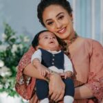 Pearle Maaney Instagram – Kai’s Baptism 🩵 
.
.
Click @magicmotionmedia 
Wearing @t.and.msignature 
Jewellery @m.o.dsignature 
MUA @aishwaryakarayilofficial