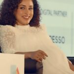 Pearle Maaney Instagram - “When You Love what you do, You Will always find the energy to Keep doing it.” 🥰🩵 feeling Like a Wow #dhanambfsisummit2023 @dhanam_online . Wearing @arsignatureofficial