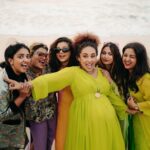 Pearle Maaney Instagram - And ….. it was Baby Shower Time 💚 Celebrating Life and the New Life we are Ready to Welcome into our Family ♾️ By the way! whom do you think did justice to the “Retro Pop” Theme while Choosing their Outfit? I’ve got a clear winner in my head! I’ll announce that in my next post 😜😋 Thank You @rachel_maaney for putting up this beautiful yet intimate celebration 🥳 . Click @todstories Wearing @t.and.msignature Srini and Ruben wearing @jishadshamsudeen ‘s amazing Outfits 😎 Decor : @_whitewindow__