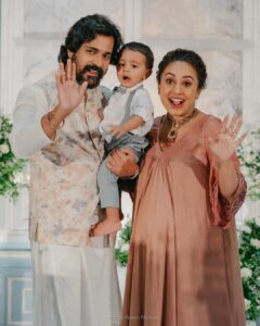Pearle Maaney Instagram - Kai’s Baptism 🩵 . . Click @magicmotionmedia Wearing @t.and.msignature Jewellery @m.o.dsignature MUA @aishwaryakarayilofficial