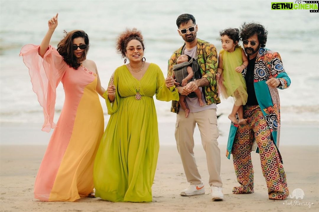 Pearle Maaney Instagram - And ….. it was Baby Shower Time 💚 Celebrating Life and the New Life we are Ready to Welcome into our Family ♾️ By the way! whom do you think did justice to the “Retro Pop” Theme while Choosing their Outfit? I’ve got a clear winner in my head! I’ll announce that in my next post 😜😋 Thank You @rachel_maaney for putting up this beautiful yet intimate celebration 🥳 . Click @todstories Wearing @t.and.msignature Srini and Ruben wearing @jishadshamsudeen ‘s amazing Outfits 😎 Decor : @_whitewindow__