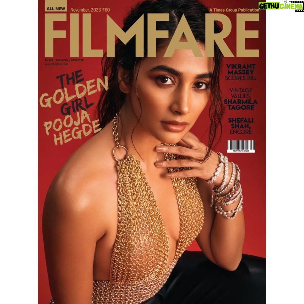Pooja Hegde Instagram - Armed with an undeniable charm, #PoojaHegde sure makes heads turn in every room she walks into. After carving her niche in the South film industry, the Pan-Indian star has established herself well in the Hindi Film industry as well. As she graces the cover of our November 2023 issue, she gets candid about dabbling in multilingual films, her journey so far and how her fans and a robust family support system keeps her going through all the ups and downs. ♥️ Photographs: Kunal Gupta Stylist: Garima Garg Hair: Suhaas Shinde Makeup: Kajol Mullani Art Director: Sujitha Pai Filmfare Editorial: Anuradha Choudhary, Ashwini Pote, Nikesh Gopale, Devesh Sharma, Suman Sharma, Tanisha Bhattacharya, Tanzim Pardiwalla On Pooja: Top: Aispi Jewellery: Drip Project