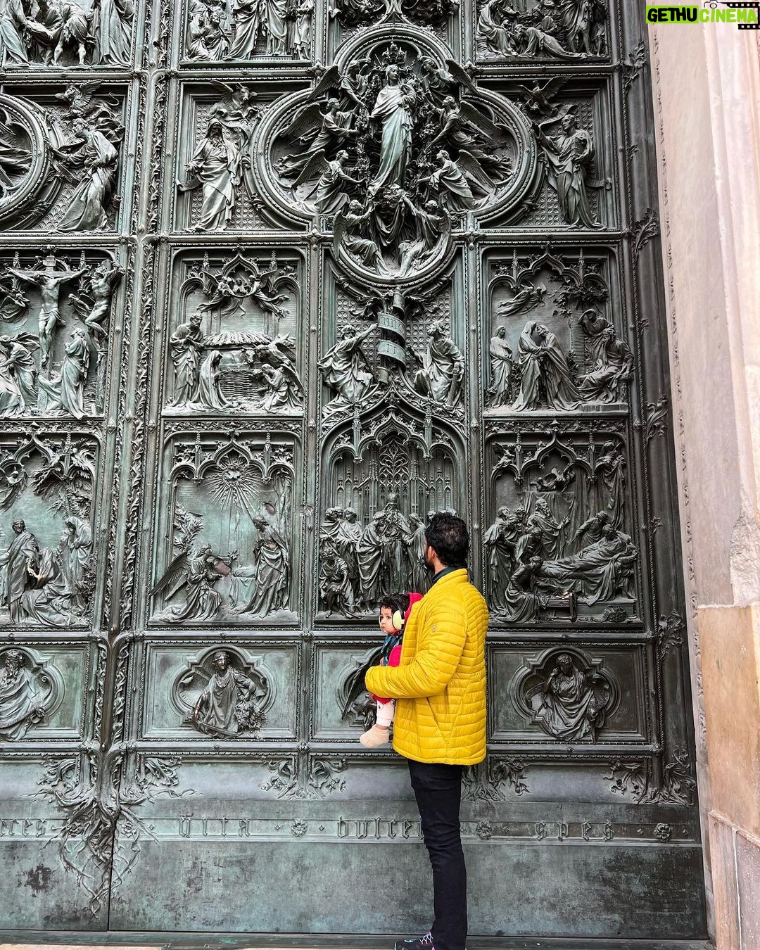 Pooja Ramachandran Instagram - I dreamt of going to Italy for so long now.. it’s been a country I wanted to explore and although I’ve been to Europe twice before and seen so many countries here I saved Italy for a special time and the time just came! I’m living my dream with my husband and my baby! When they say everything and everyone happens for a reason. You got to just trust the timing! ♥️ #dreamvacation #christmasholidays #bringingin2024 #loveinitaly #kiaankokken #grateful #heartisfull Milan, Italy