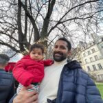Pooja Ramachandran Instagram - Celebrating Kiaan’s first Christmas and making it a special one! #makingmemories #kiaankokken #firstchristmas #christmasinparis Eiffel Tower, Paris, France