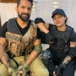 Pooja Ramachandran Instagram - On the left is the reel life chief, On the right is the real life chief @pooja_ramachandran 🤣#marriage Watch #thevillageonprime streaming now only on @primevideoin . Directed by @milind_rau produced by #studioshakthipictures @thespcinema . #thevillageonprimevideo #bingewatch #weekendbinge #webseries Chennai,Tamilnadu
