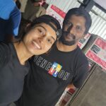 Pooja Ramachandran Instagram - One with our director @milind_rau We both were in production 😜.. I was 3.5 months pregnant in the first picture 😊 Definitely one of the best directors I’ve worked with. He had a wonderful set of AD’s and their team together pulled off such a cool show! It was super challenging, super tiring, stressful so many times but the team always put on a smile and got the work done. A lot of hard work and behind the scenes work has gone into making the dynamic series ‘The Village’ @amazonprime #thevillage #webseries #indianwebseries #horrorseries #gore #guts #horror