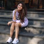 Poonam Rajput Instagram - I purple you! 😈 #shoes @nike #wearing @shopginger #ootd #ootdfashion #beauty #purple