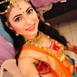 Poonam Rajput Instagram – Shooting for #tenalirama #sabtv #sabtvfans #jaganmohini #shootmode 😊 #maytho
