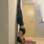 Poonam Rajput Instagram – Did handstand for the first time! @dhakadyoga #yogateacher #yoga #yogachallenge #yogaeveryday #stayhappy #staypostive 😍