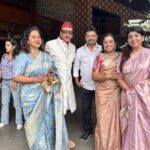 Poornima Bhagyaraj Instagram - At the wedding of @karthika_nair9 and Rohit @radhanair_r happy and glowing . An occasion to meet our gang of friends.. the couple looked so beautiful ❤️❤️❤️