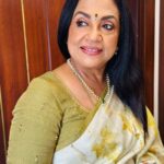 Poornima Bhagyaraj Instagram - A simple saree can be enhanced for a festive occasion by this beautifully yet simple embroidered blouse 💚 From my team @poornimas_store