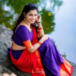 Pranika Dhakshu Instagram - Be original go traditional 😉….. . . . Outfit : @ledarla_design_studio MUA : @jeevitha_makeovers Photography: @daviddanield11 & @d11photography . . #pranikadhakshu #zaru #traditional #trendy #love #instafeed #old Chennai, India