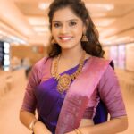 Pranika Dhakshu Instagram - A saree is not just an attire, it's an emotion….!!!! ✨🍃 Beautiful saree from @shivanisilkcreations Blouse designed by @acchoosclothing Jewellery @thangamayiljewellery . . . #pranikadhakshu #zara #silksaree #traditional #coimbatore #thangamayil #thangamayiljewellery