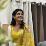 Pranika Dhakshu Instagram - 🌸🤍💛 . . . @weddingstudio_skar thanks for making Onam more spl with this beautiful Anarkali👗 I really loved the quality of the material nd the way u designed the dress in a perfect fitting ❤️🫂 more importantly they are customising according to your sizes and colours so place your orders asap to receive it on time … Dm or WhatsApp 9080063891 for queries nd to place order 😉 . . Hair stylist @fjmakeover31 (my constant hairstylist for lifetime 😂) thank you so much for everything you do -you’re a truly talented stylist all d best da 🫂 . . #zara #pranikadhakshu #kerala #onam #outfits #loveyourself #mallu #instagram