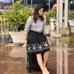 Pranika Dhakshu Instagram - 🩶🖤 #pranikadhakshu #zara @hm #airport #chennai #international #westernstyle #ootd @americantourister_eu
