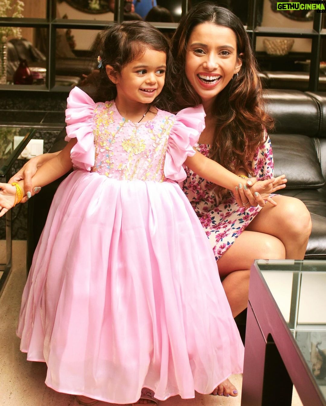 Pranitaa Pandit Instagram - Me and you @anysshapanditt , partners in crime since 2020, laughing through the chaos! 🤪👩👧 Anysha’s outfit - @klistel.official Marketing- @outmatch.co.in #UnstoppableDuo #beblessed #smilemore #foreverlove #myuniverse