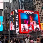 Pranjal Dahiya Instagram – Good morning everyone! Sharing our Times Square NYC city takeover!👯‍♀️

This is to celebrate you all who have been creating and supporting Haryanvi HipHop scene since day 1. Haryanvi HipHop is on the rise quite literally, artists are setting milestones, creators are supporting it and taking it to new audiences.
We ourselves have set a record since *Kaleshi Chori* became the first ever haryanvi song to cross 50M streams on Spotify.🔥🧿 
.
@dgimmortal @officialraga @harjasharjaayi @virtual_af @darkhorse @deepesh.dg @corrupt_tuber @elvish_yadav @vyrlharyanvi 
.
.
#pranjaldahiya #newyorkcity New-York City