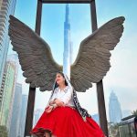 Pranjal Dahiya Instagram – Just be yourself, there is no one better✨
.
.
.
#pranjaldahiya #gulabiqueen Burj Khalifa, Dubai