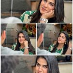 Pranjal Dahiya Instagram - You think I’m cute? Yes.. yes I am🥹💚 . . . #pranjaldahiya #gulabiqueen