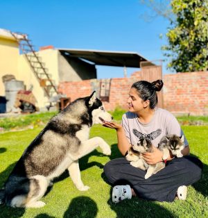 Pranjal Dahiya Instagram - Nothing is better then this 🐾🐶
.
.
#pranjaldahiya #gulabiqueen