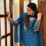 Pranjal Dahiya Instagram - Everything looks better in blue💙 . Suit by :- @rajatmanchanda_ . . #pranjaldahiya #gulabiqueen