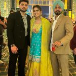 Pranjal Dahiya Instagram – congratulations 🥳 @theuchana 
wish you a happy married life ❤️ and Had a amazing evening with you guys 🫶🏻🥰 
.
.
#pranjaldahiya #gulabiqueen