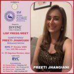 Preeti Jhangiani Instagram - GJC invites for the India Jewellery Shopping Festival (IJSF) Press Meet Date - 9th October 2023 Time - 3 PM onwards Venue - ITC Rajputana Sheraton, Jaipur Guest of Honour: Bollywood Actress Preeti Jhangiani @jhangianipreeti @saiyam.mehra @raj__rokde @dineshmjain @manojjha9449 #ijsf#indianjewellery#shoppingfestival#preetijhangiani #pressmeet#gjc# Jaipur, Rajasthan