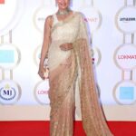Preeti Jhangiani Instagram - Sari style @bhumikagrover Jewellery @mahesh_notandass