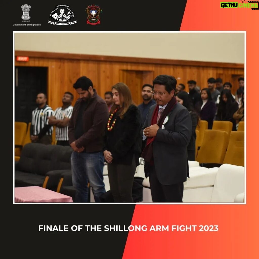 Preeti Jhangiani Instagram - The Shillong Arm Fight 2023 All India Championship, held at the U Soso Tham Auditorium, concluded after three thrilling days of competition. Organized by the Meghalaya Arm Wrestling Association in collaboration with the Department of Sports and Youth Affairs and Bouncers Association of Meghalaya, the event saw 800 athletes (including para athletes) from 6 states competing in 15 diverse categories. The event was graced by the esteemed presence of Hon'ble Chief Minister, Shri. Conrad K. Sangma, who served as the Chief Guest. Notable personalities in attendance included Smti. Preeti Jhangiani, President PAFI, Shri. Parvin Debas, Founder of Pro Panja League, Shri Junestar Kharbuli, President of BAM, and other distinguished figures. 🌟 The Chief Guest, along with the dignitaries, observed the gripping final bouts and later took the stage to felicitate the winners with medals, awards, and prize money across various categories. 🏅💰 #ShillongArmFight #MeghalayaSports #ArmWrestlingChampionship #InclusivityInSports #SportsmanshipSpirit #ArmWrestling U Soso Tham Auditorium- Shillong