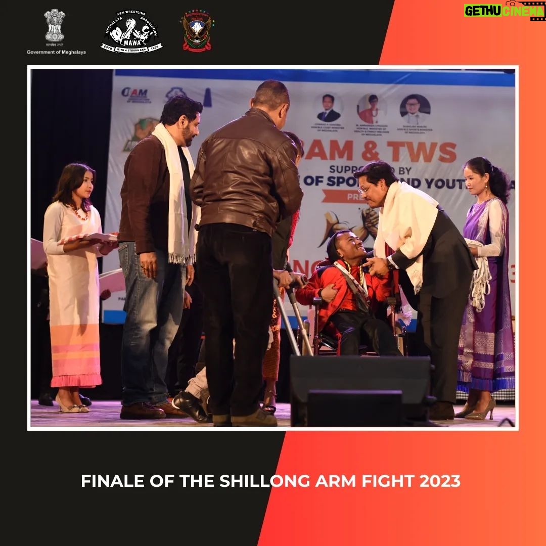 Preeti Jhangiani Instagram - The Shillong Arm Fight 2023 All India Championship, held at the U Soso Tham Auditorium, concluded after three thrilling days of competition. Organized by the Meghalaya Arm Wrestling Association in collaboration with the Department of Sports and Youth Affairs and Bouncers Association of Meghalaya, the event saw 800 athletes (including para athletes) from 6 states competing in 15 diverse categories. The event was graced by the esteemed presence of Hon'ble Chief Minister, Shri. Conrad K. Sangma, who served as the Chief Guest. Notable personalities in attendance included Smti. Preeti Jhangiani, President PAFI, Shri. Parvin Debas, Founder of Pro Panja League, Shri Junestar Kharbuli, President of BAM, and other distinguished figures. 🌟 The Chief Guest, along with the dignitaries, observed the gripping final bouts and later took the stage to felicitate the winners with medals, awards, and prize money across various categories. 🏅💰 #ShillongArmFight #MeghalayaSports #ArmWrestlingChampionship #InclusivityInSports #SportsmanshipSpirit #ArmWrestling U Soso Tham Auditorium- Shillong
