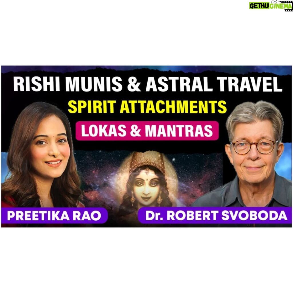 Preetika Rao Instagram - Devi Mantra Secrets with Dr Robert Svoboda! I am so glad that I discovered Dr Robert on a random Reel that popped up on my feed few months back... I had no clue he had an Aghori guru or any knowledge of Tantra Vidya even after I had invited him on my podcast ... But I have to sincerely thank Dr Robert Svoboda for all the knowledge he gained and all the research he has done on our ancient Indian esoteric culture that I now present to my audience Swipe-up link for today on Stories / Find channel link in bio #Lokas #Mantras #devi #devata #devikavach #navraatrispecial