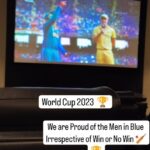 Preetika Rao Instagram - India Australia 🏆🏏🇮🇳 tough tough match! Excellent fielding by Australia... The match tonight will be nail-biting and exciting!! May the best team win ! We are proud of INDIA for giving us this Day irrespective of who wins tonight ✌️🙌 ✌️🇮🇳❤️ PS : sister is hiding behind me 😅 #worldcup2023 #cricket #indiaaustralia #cricketlover #india #indian #ahmedabad #narendramodistadium #narendramodistadium🏟️🇮🇳