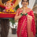 Priya Ahuja Instagram - Shubh Ganesh Chaturthi ❤️ May Bappa bless u all with happiness love success and peace Photographer: @photo_vinayak Team: @zerographyvlogs Stylist : @style_deintrepide Jewellery: @itahdnura Makeup:@makeovers_by_rinku_ondhia_soni Hair: @hairbymonicaajain__ Location: @truetrammtrunk @iampuneetgidwani Special thanks to @traveler_boy_akshay for the Murti Of Lord Ganeshji
