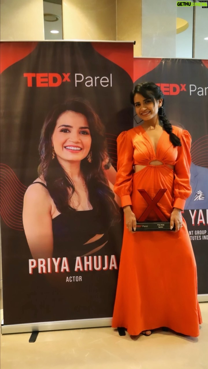 Priya Ahuja Instagram - It’s not the strength of body that counts It’s the mental strength that keeps u going Meri kahani TEDxTalk pe! Honoured to be a part of @tedx_official @ted @tedxparel Edits: @theglobalstudio.in @heyshebel Stylist: @style_deintrepide Outfit: @poppyflower.in Hair: @makeupbyurmee #reel #tedxtalk #strength