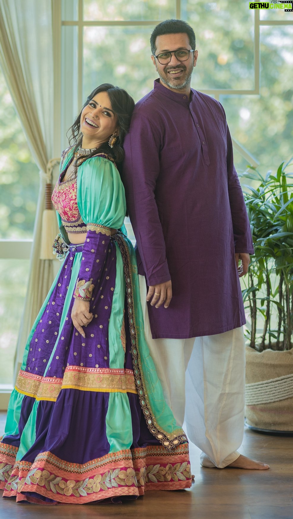 Priya Ahuja Instagram - Shubh Navratri : Day 8 : color of the day : Purple It denotes peace and endurance.It is believed that she is the most beautiful and glows very brightly. Mahagauri is celebrated on this day. My Outfit: @gurukrupa_creation Videographer: @zerographyvlogs & @clickmegood_ Photographer: @photo_vinayak Stylist: @style_deintrepide Jewellery : @silver.kiosk Makeup: @makeoverbydipika Location: @baliboo.official #postoftheday #trendingreels #trending #reels #navratri #colors #garba #festival