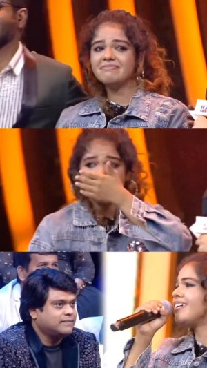 Priya Jerson Instagram - Emotional moment❤️❤️ @priya.jerson 
#supersinger9 #Grandfinale #vijaytelevision #mediamasons